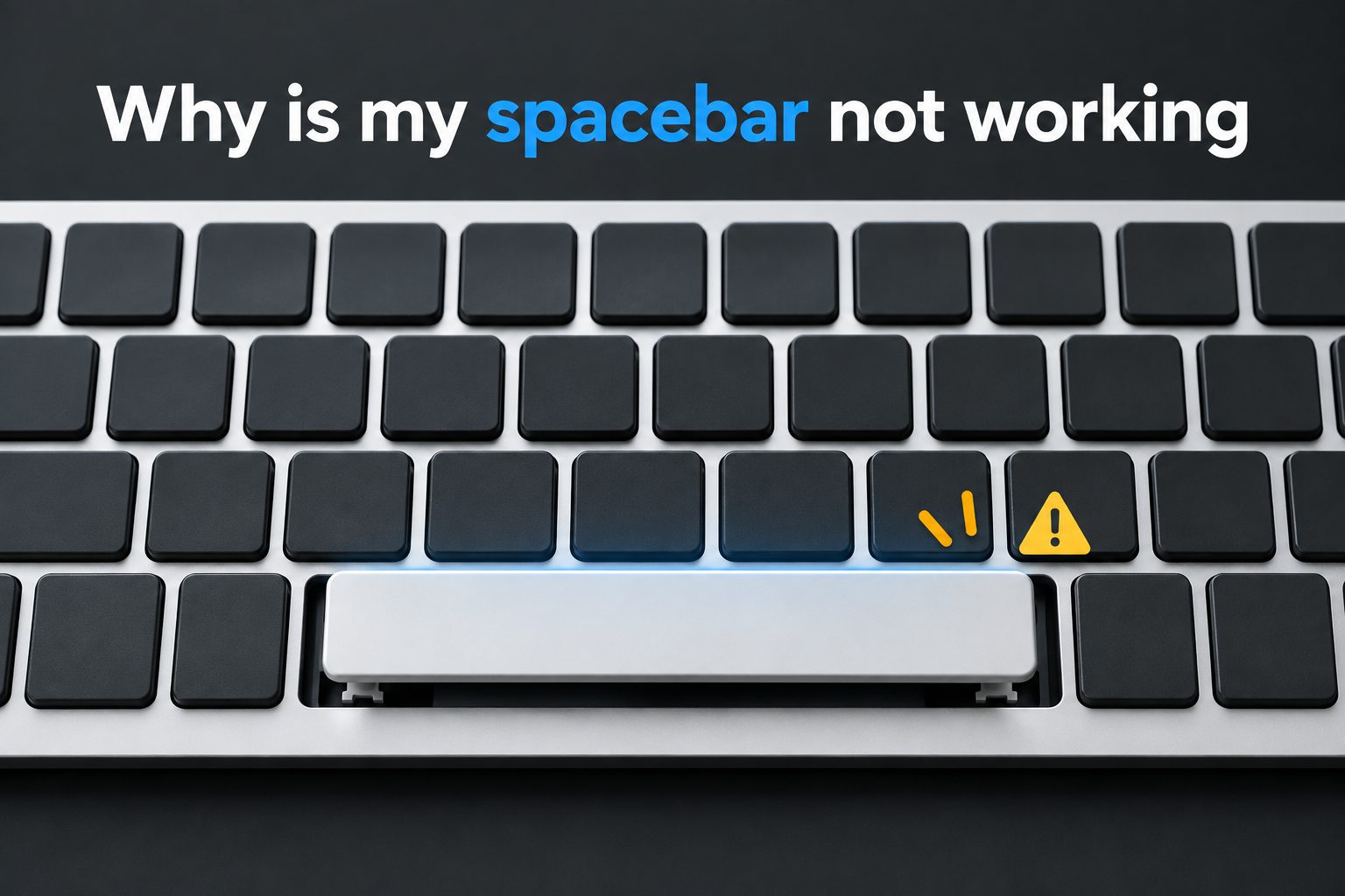 Hands removing a spacebar keycap from a mechanical keyboard with a keycap puller
